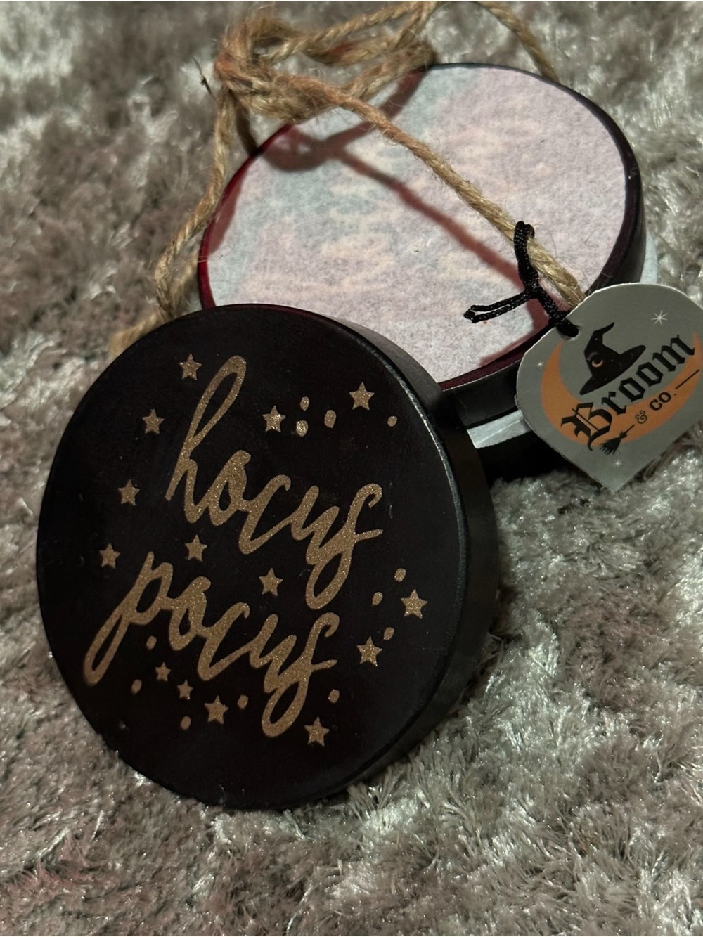 'Hocus Pocus' Black 4pk Coasters
